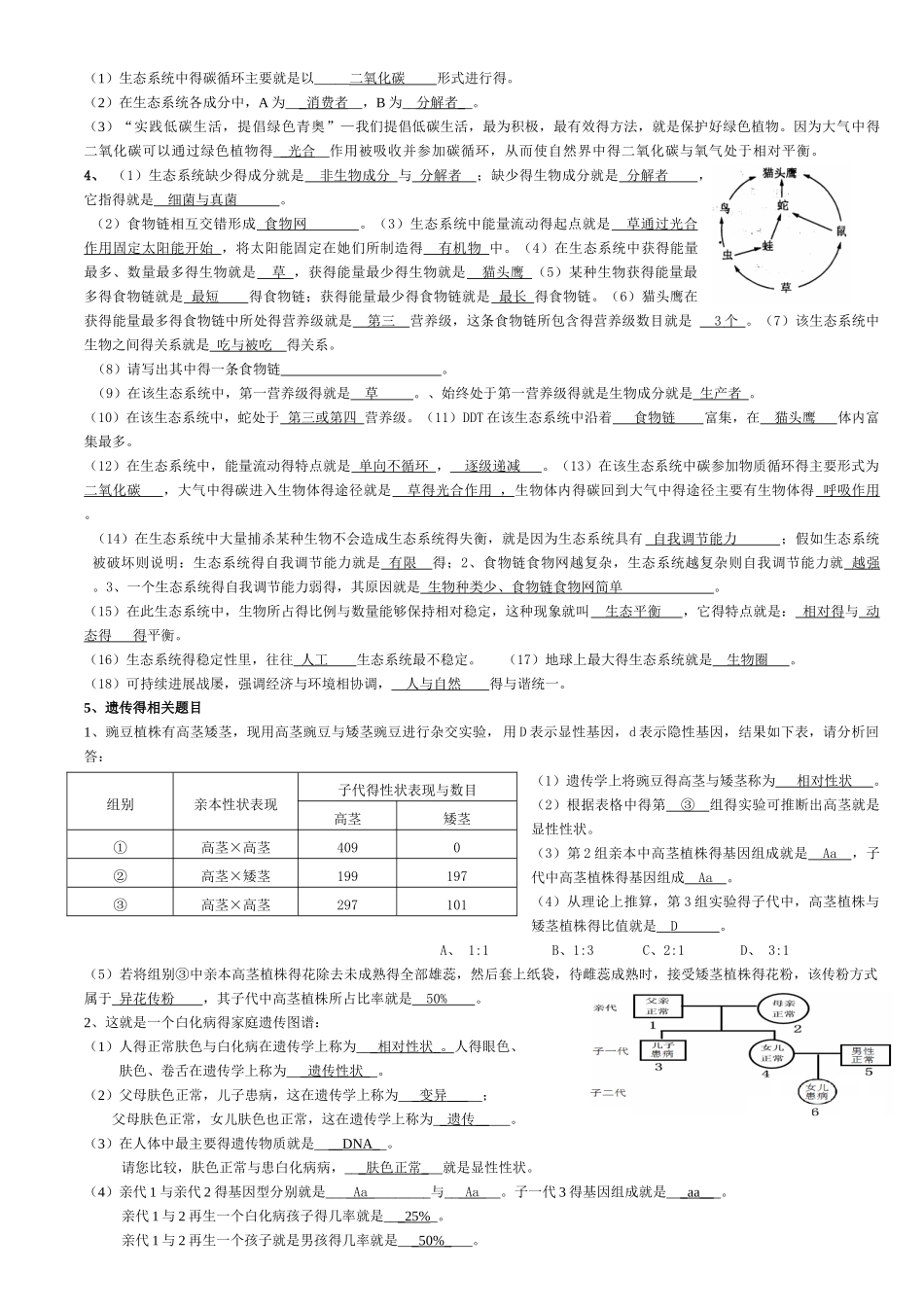 初中生物易错题_第3页