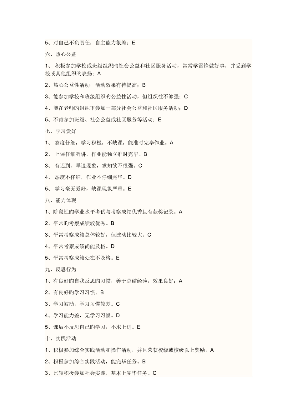 初中生自我鉴定_第3页