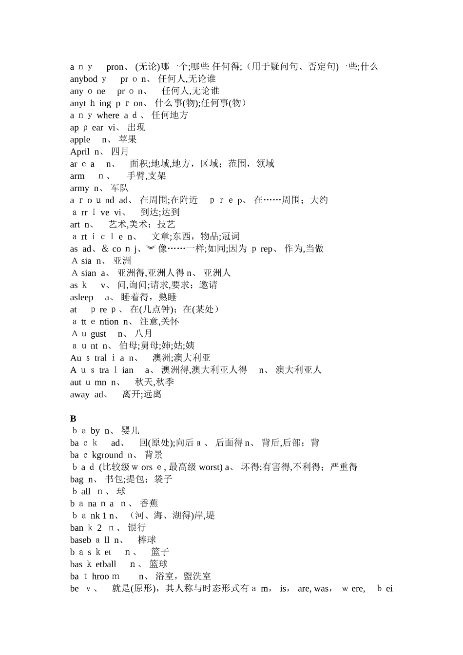 初中英语词汇表_第2页