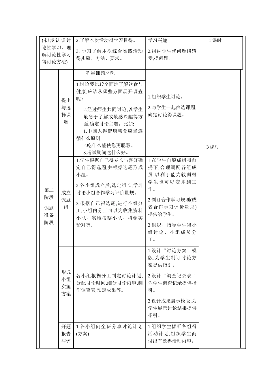 初二生物研究性学习方案_第3页