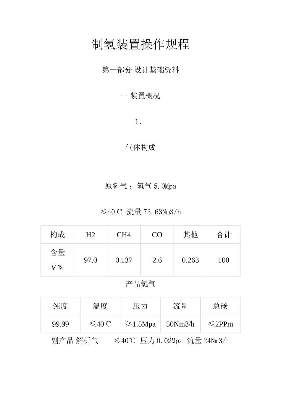 制氢装置操作规程_第1页