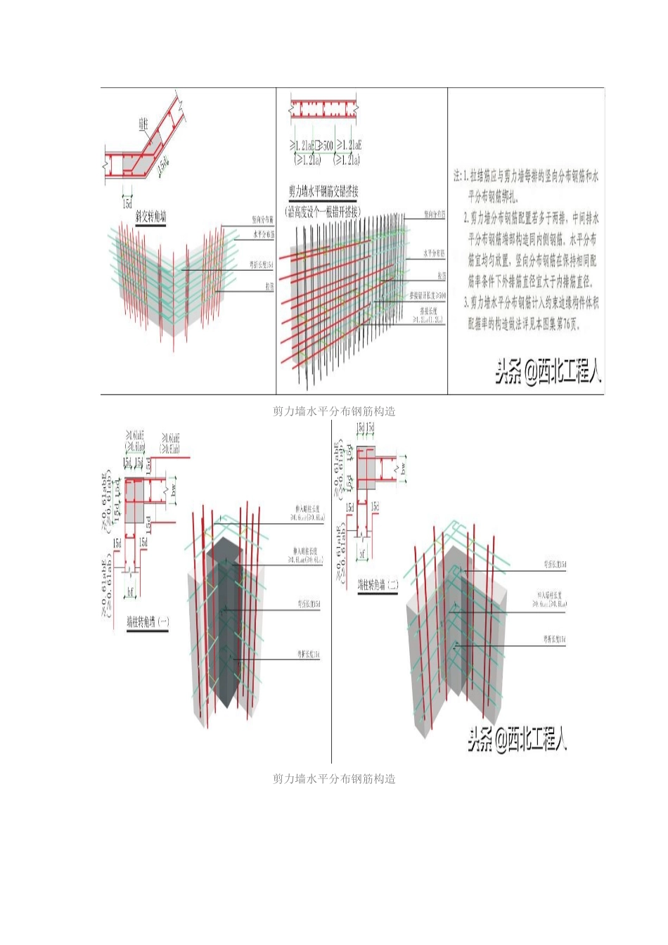 剪力墙水平分布、竖向钢筋构造三维示意图_第2页