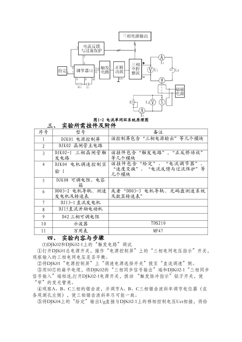 力电电子与电力传动综合实验指导书正文大学论文_第3页