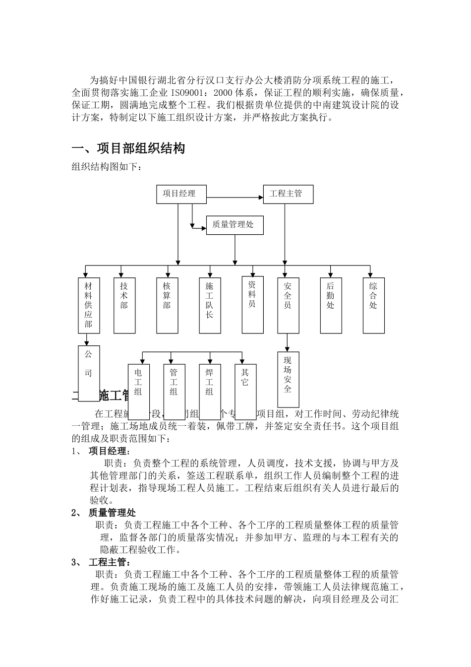 办公大楼消防报警及自动灭火系统工程施工方案_第2页