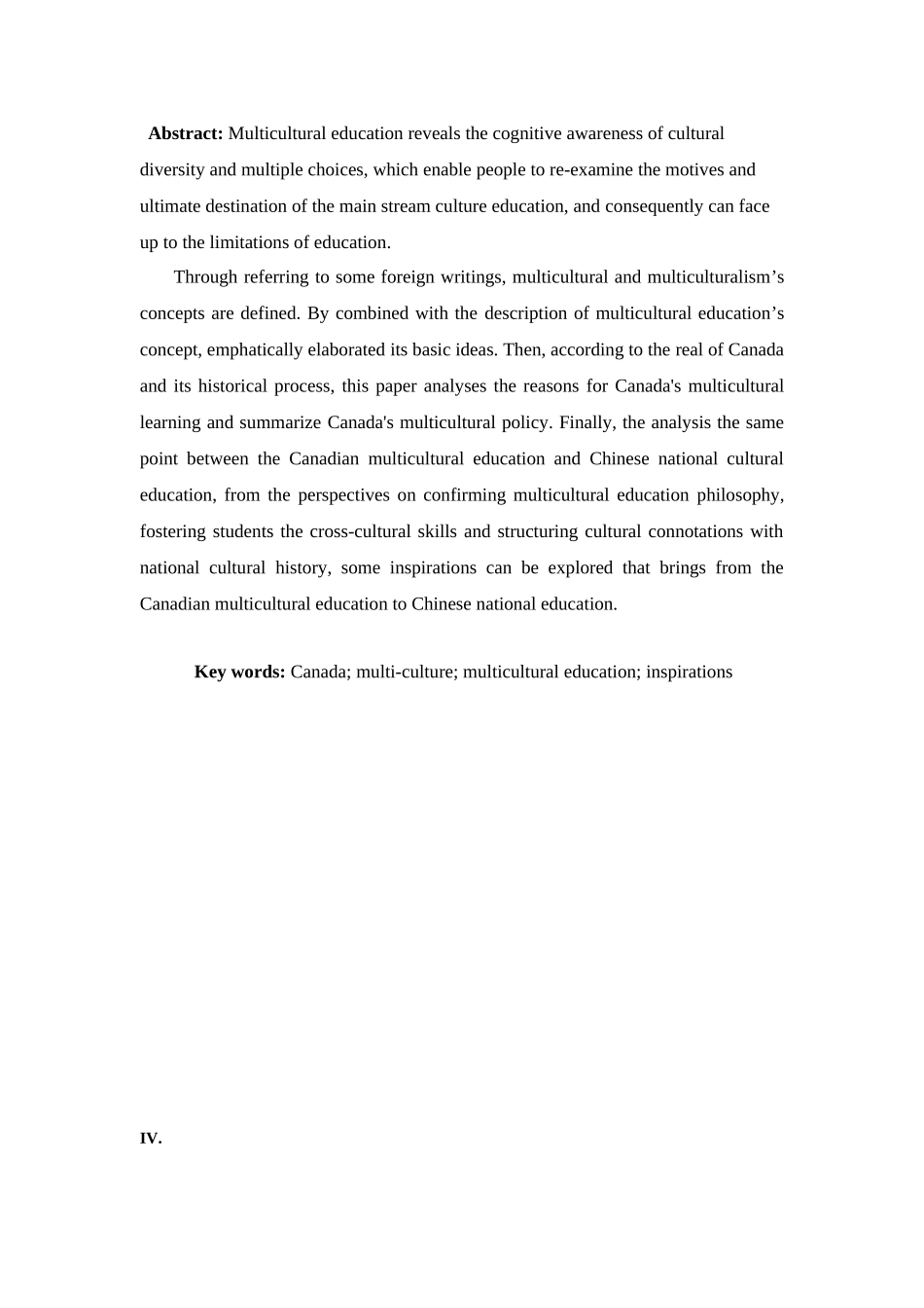 加拿大多元文化对教育的影响分析学位论文_第1页