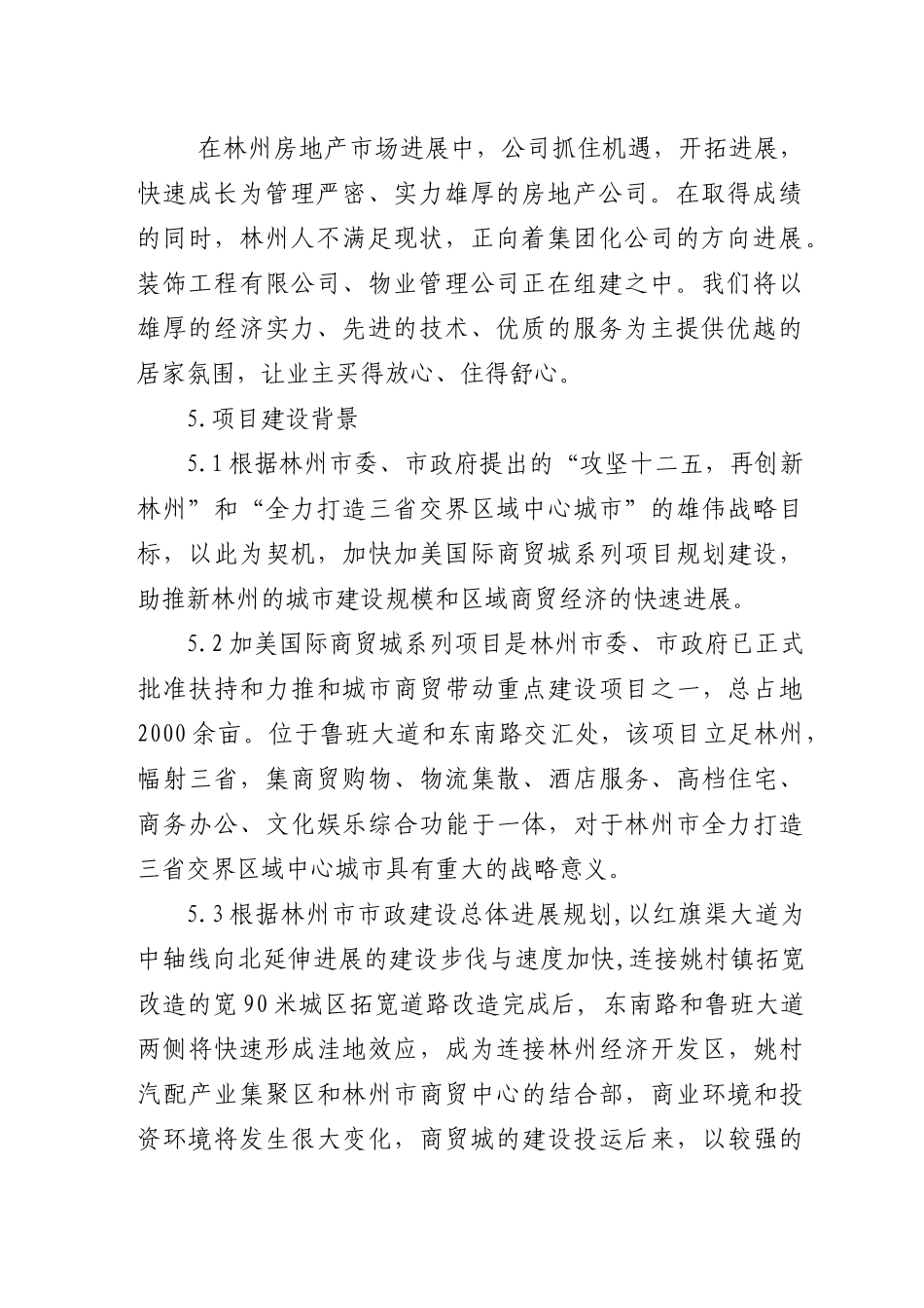 加美国际商贸城建设项目建议书_第2页