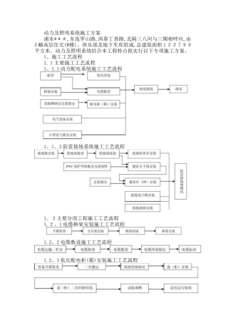动力及照明系统施工方案