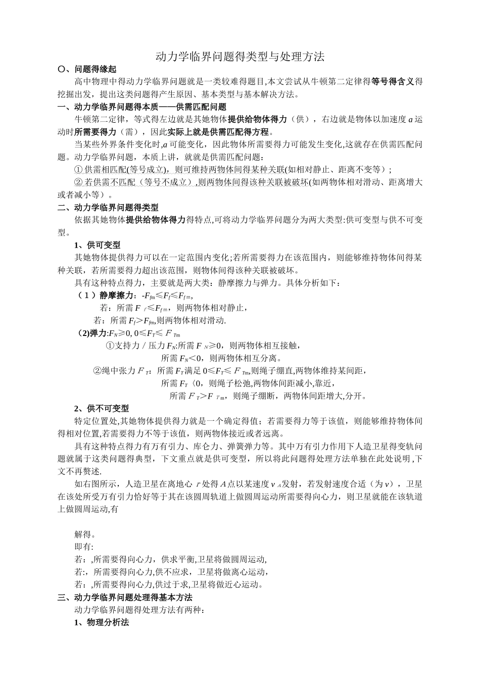 动力学临界问题解题技巧_第1页