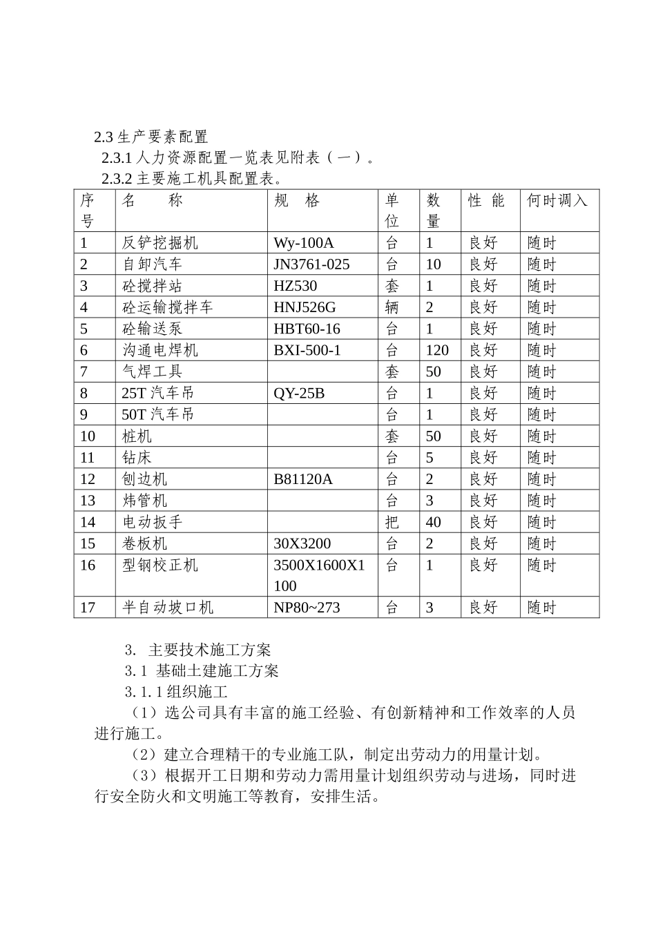 化氧铝赤泥沉降部分施工组织设计方案说明文本大学论文_第3页