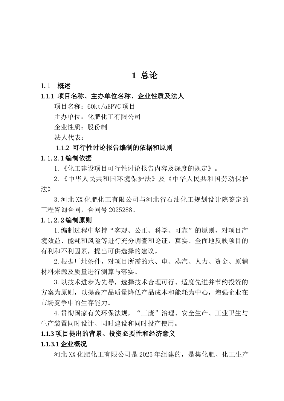 化肥化工有限公司60kta-epvc项目可行性研究报告_第2页