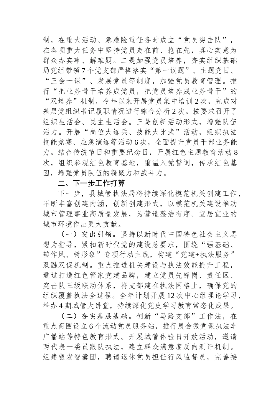 县城管执法局党组上半年党建工作总结_第3页