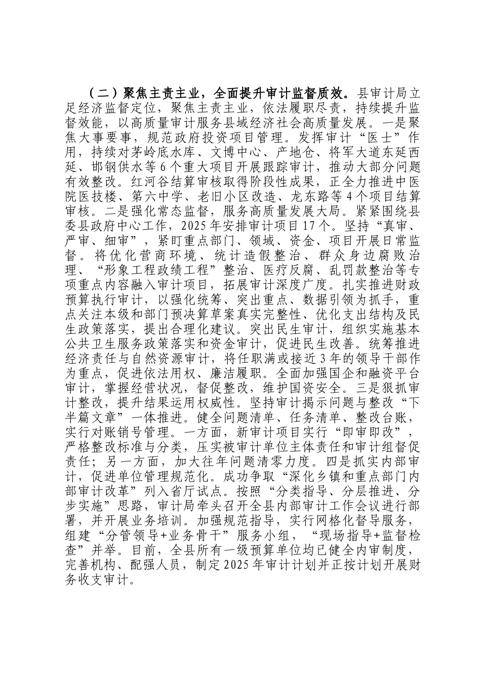 县审计局2025年上半年工作总结_第2页