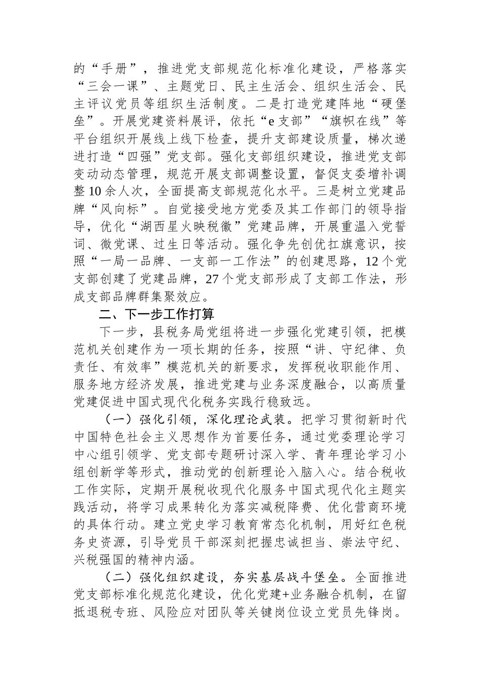 县税务局上半年党建工作总结_第3页