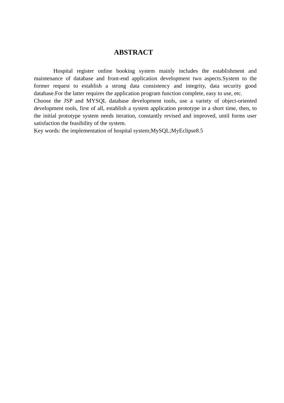 医院管理信息系统的设计与实现网上预约模块设计大学本科毕业论文_第2页
