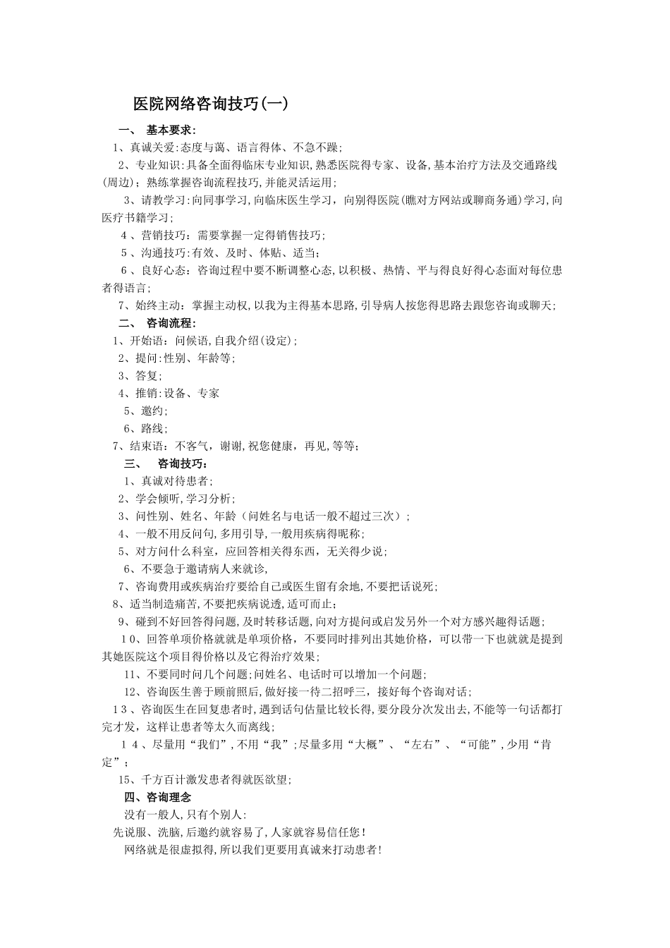 医院网络咨询技巧_第1页