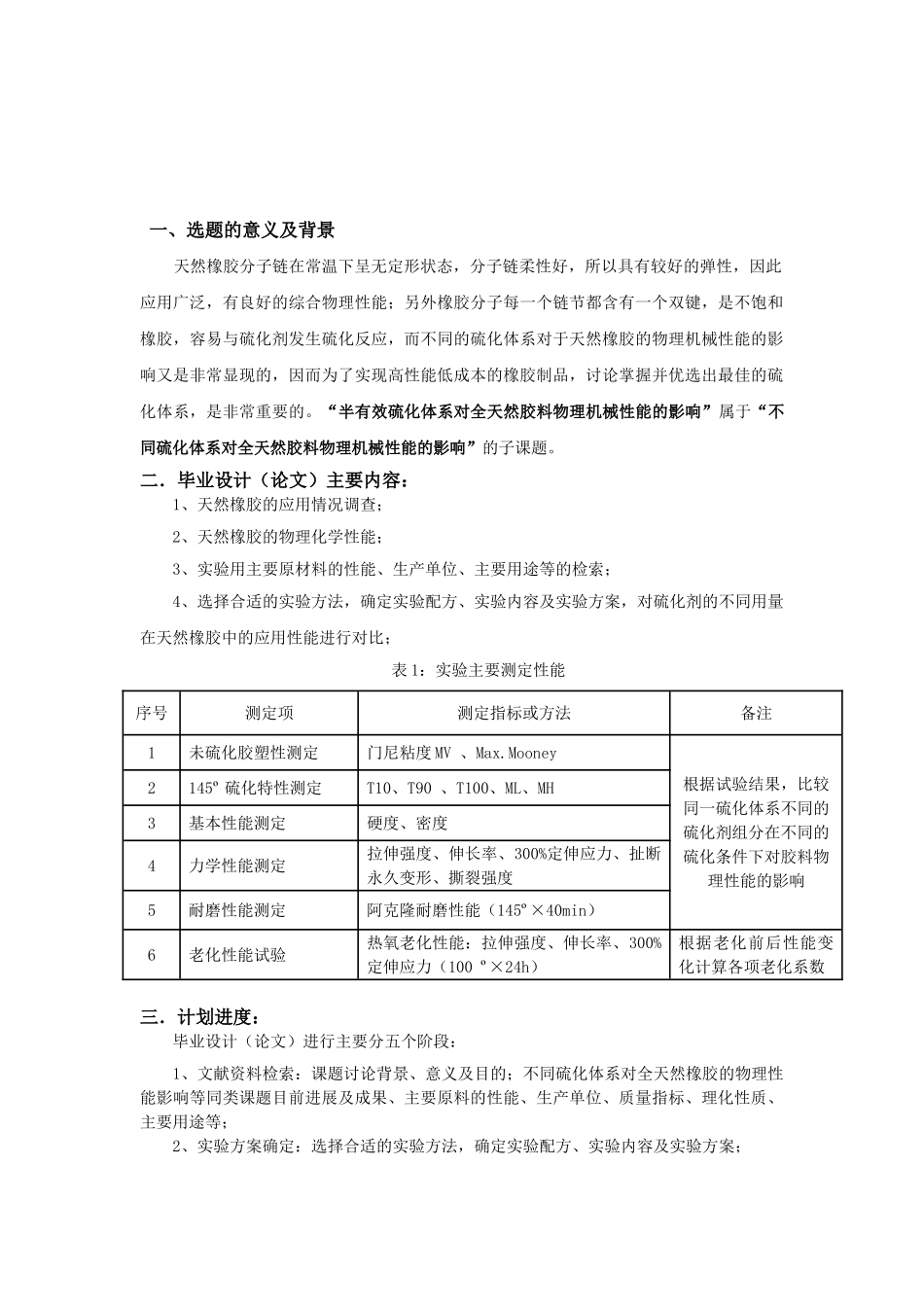 半有效硫化体系对全天然胶料物理机械性能的影响本科论文_第3页