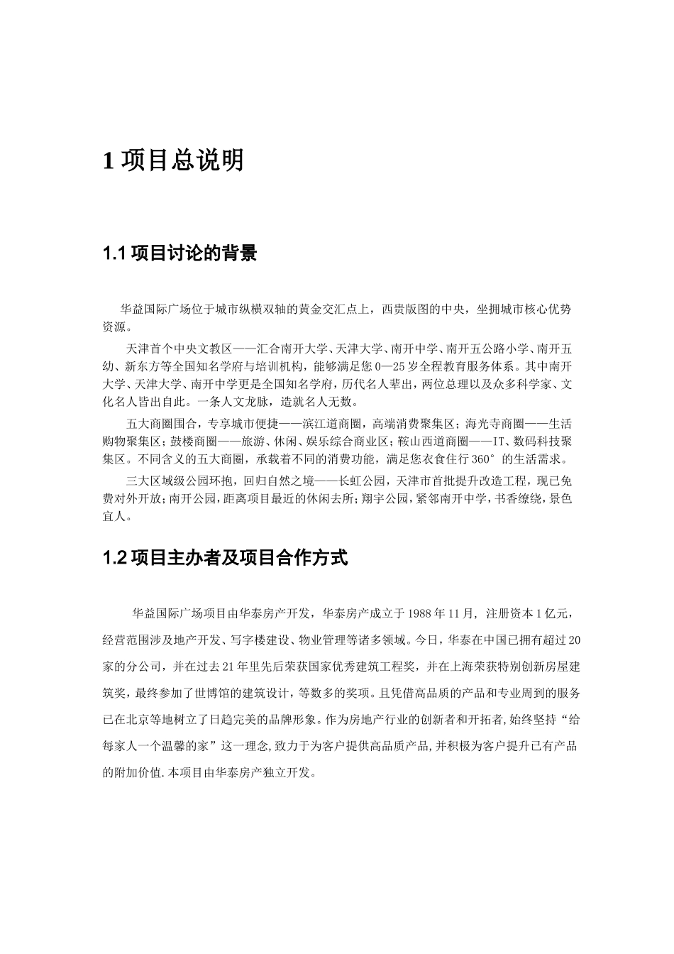 华益国际商业广场项目开发可行性研究报告_第2页