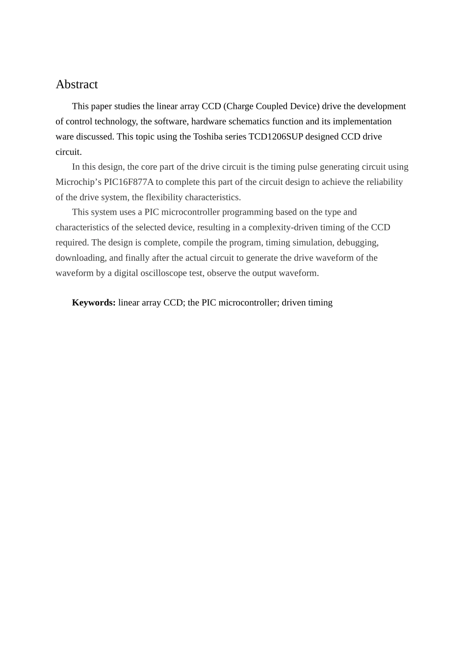 单片机一维线阵ccd采集大学论文_第3页