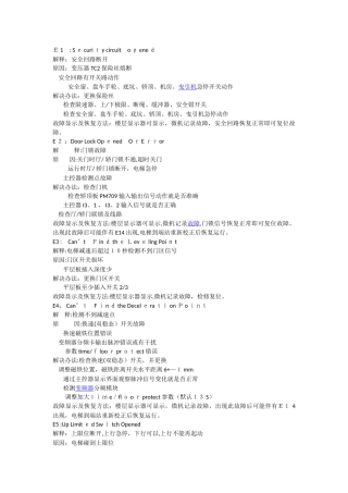 博林特故障代码