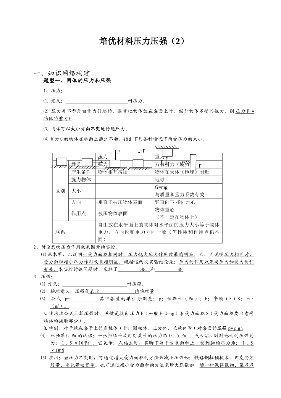 压力压强培优_第1页