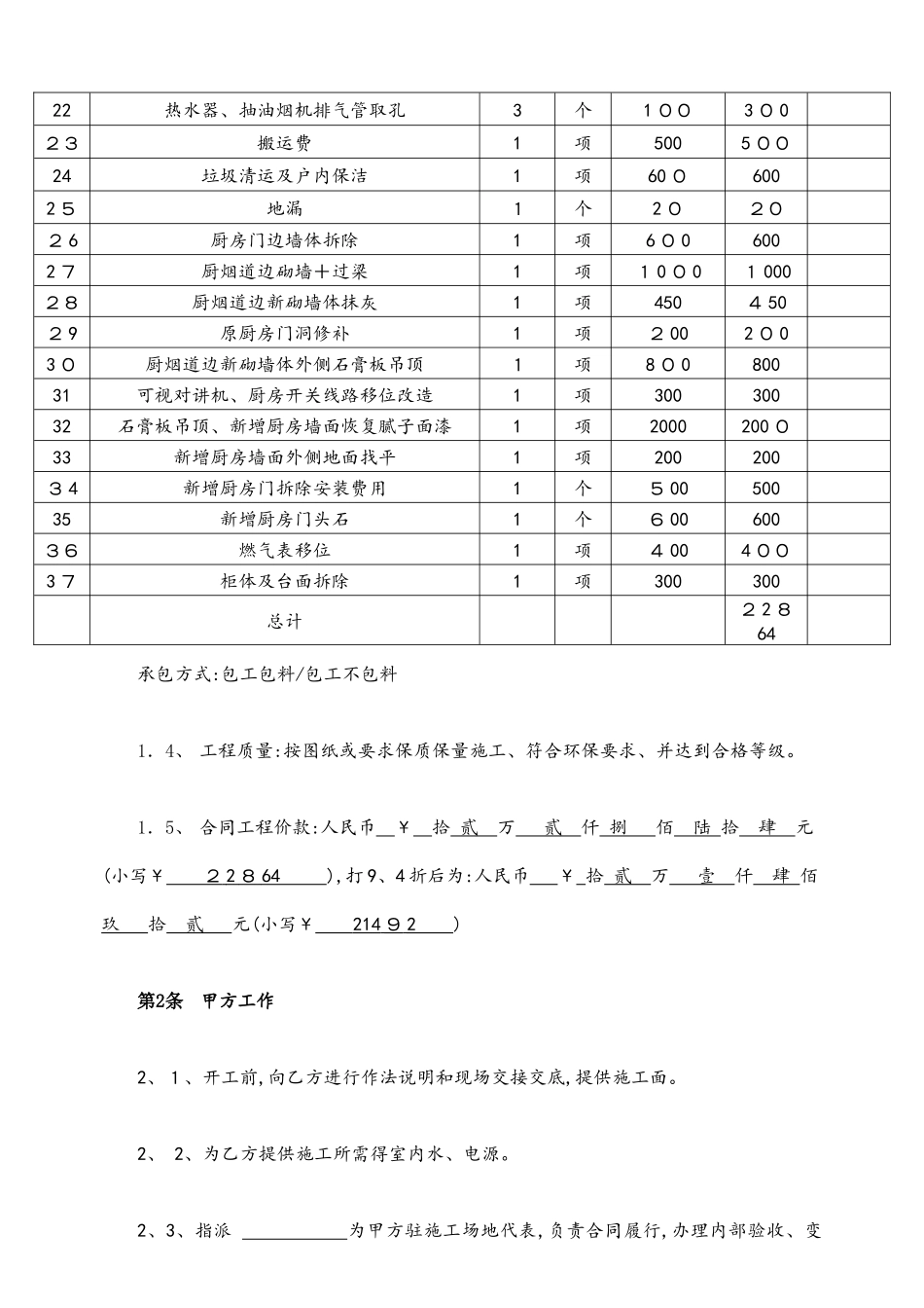 厨房改造合同范本_第3页