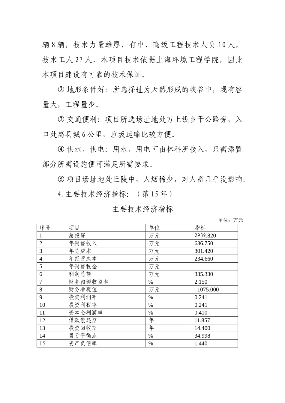 县垃圾改良型厌氧卫生填埋项目申请报告-优秀甲级资质页申请报告_第3页