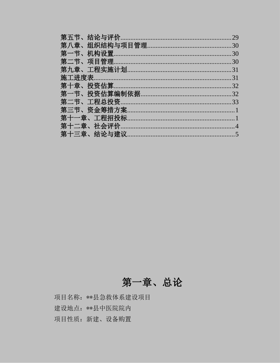县急救体系建设项目投资立项备案报告_第2页