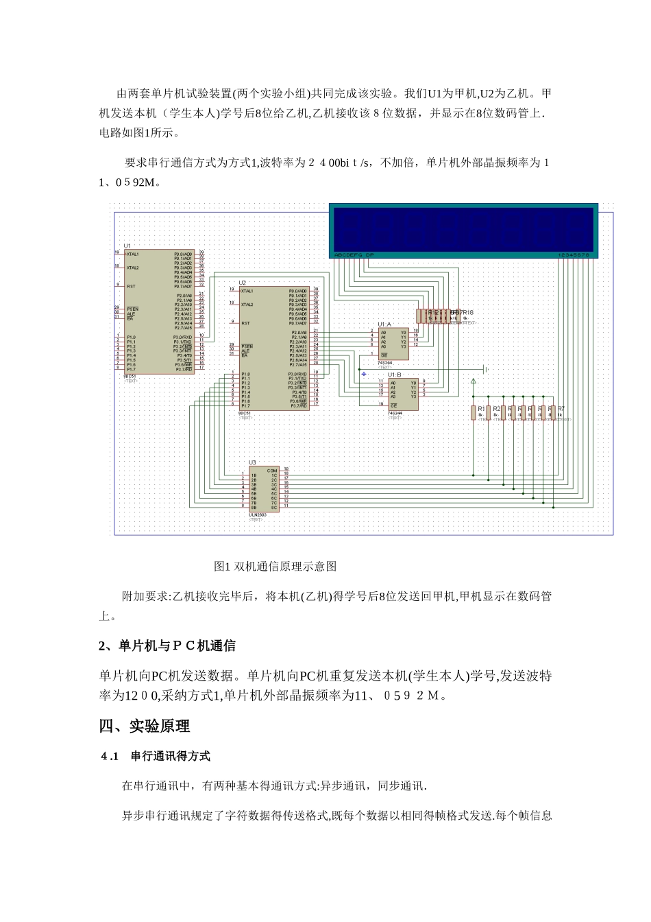 双机通讯实验报告_第2页