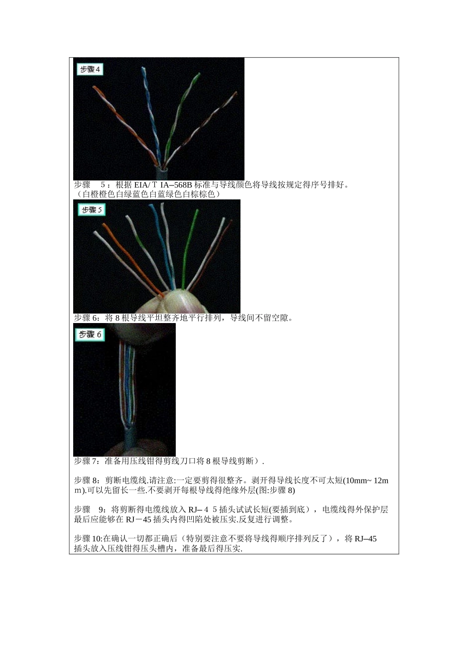 双绞线的制作 实验报告_第2页