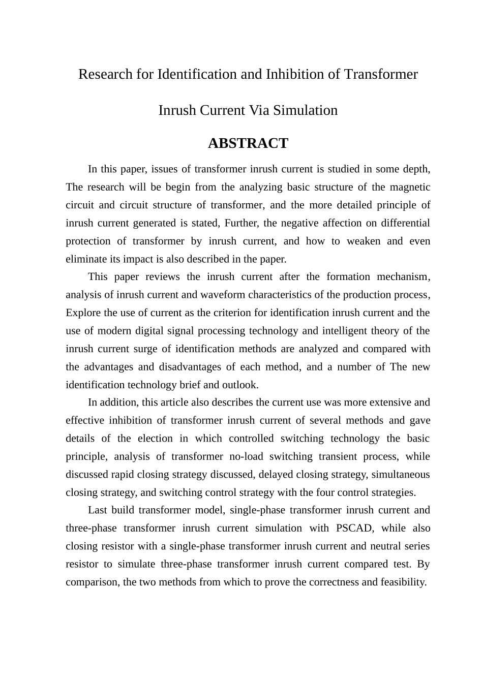 变压器励磁涌流的识别及抑制仿真研究论文本科学位论文_第3页