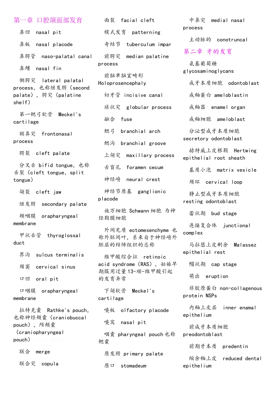 口腔医学专业英语修改版_第1页