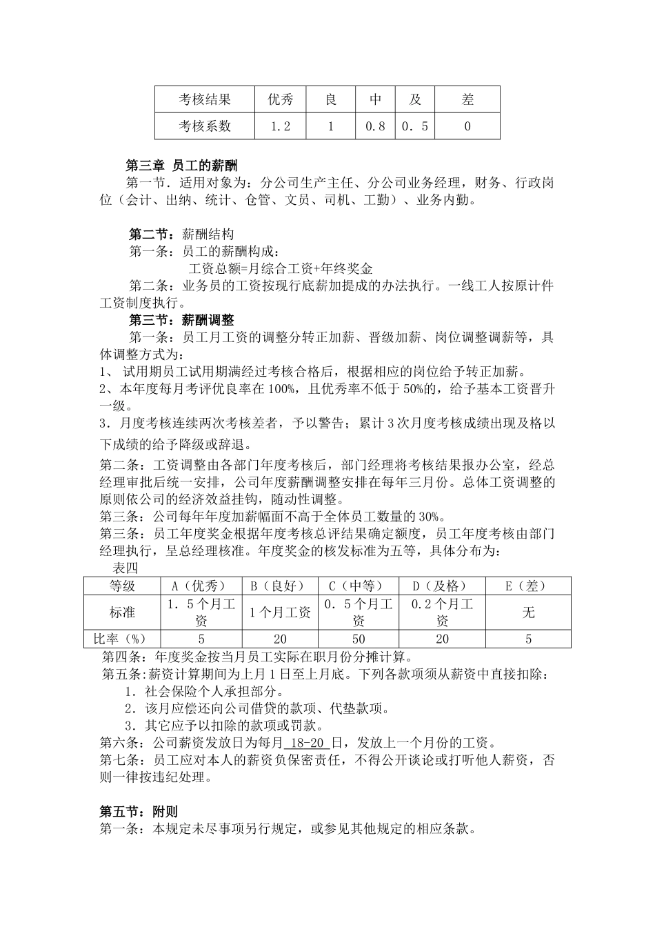 司公绩效考核方案大学论文_第3页