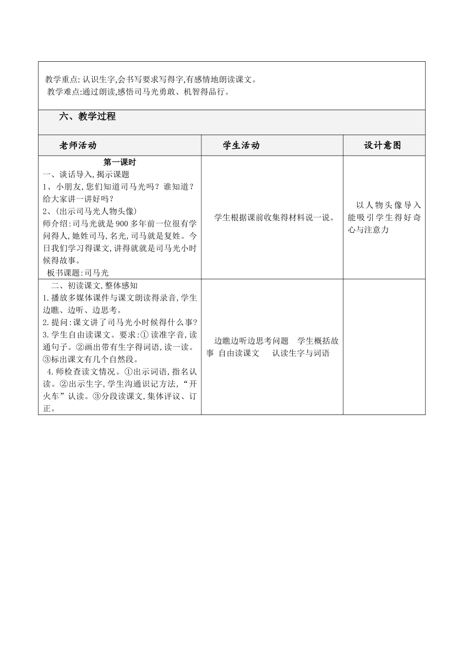 司马光教学设计与反思_第2页