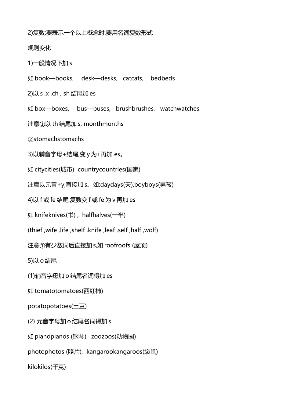 名词单复数的讲解-小学英语语法_第3页