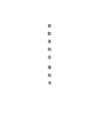 君职美服包装创策划书