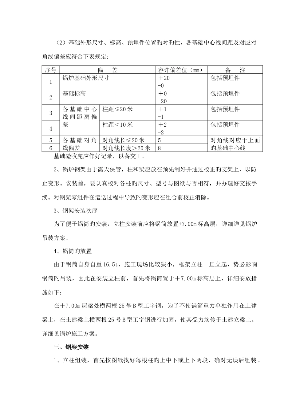 吨每小时锅炉钢架安装施工方案_第2页