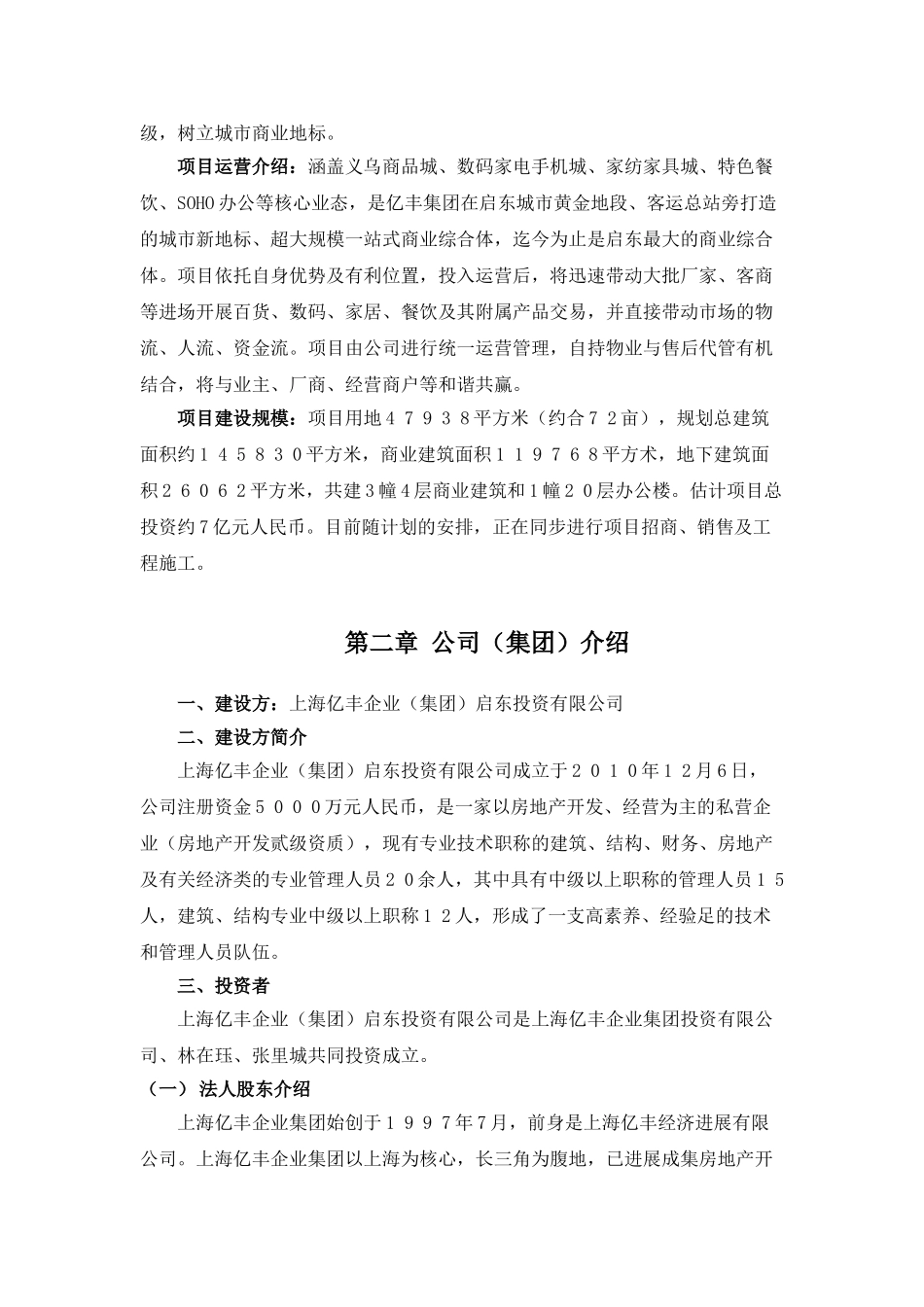 启东亿丰商城项目可行性研究报告_第3页