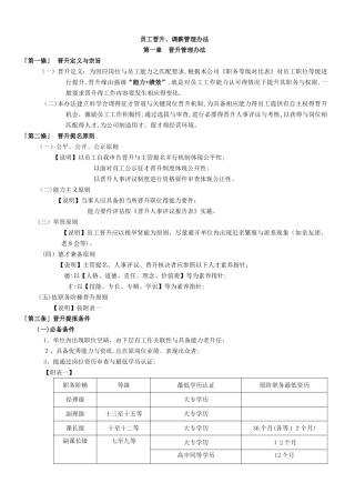 员工晋升、调薪管理办法