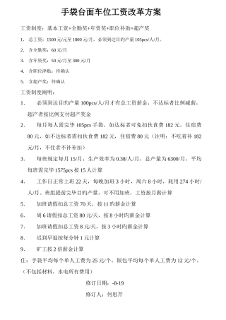 员工激励方案