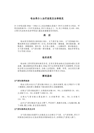 咯血得介入治疗流程及规范