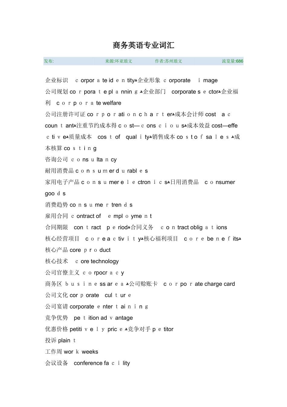 商务英语专业词汇_第1页