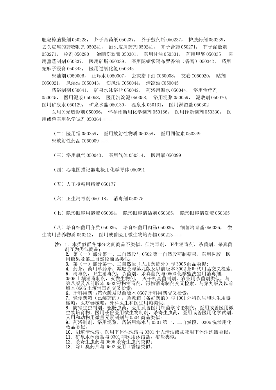 商标注册第5类详细列表_第3页