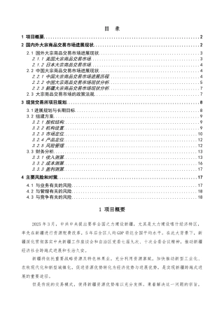 喀什现货交易市场项目申报投资立项申请材料