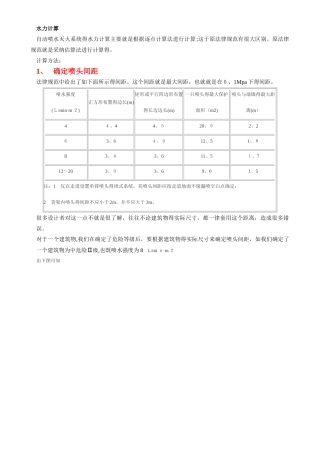喷淋水力计算