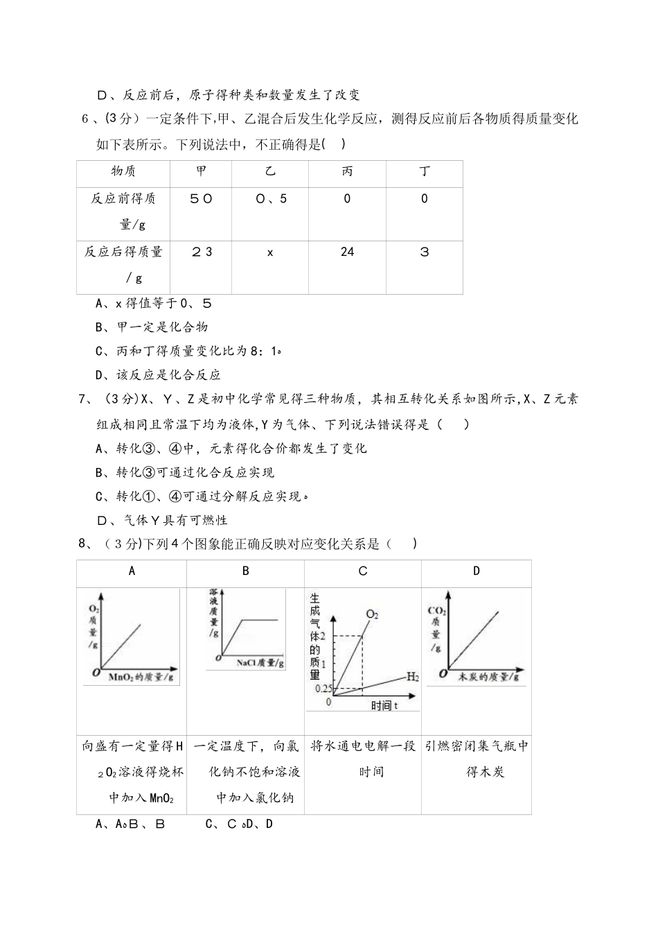 四川省达州市高级中学九年级（上）期中化学试卷（解析版）_第2页