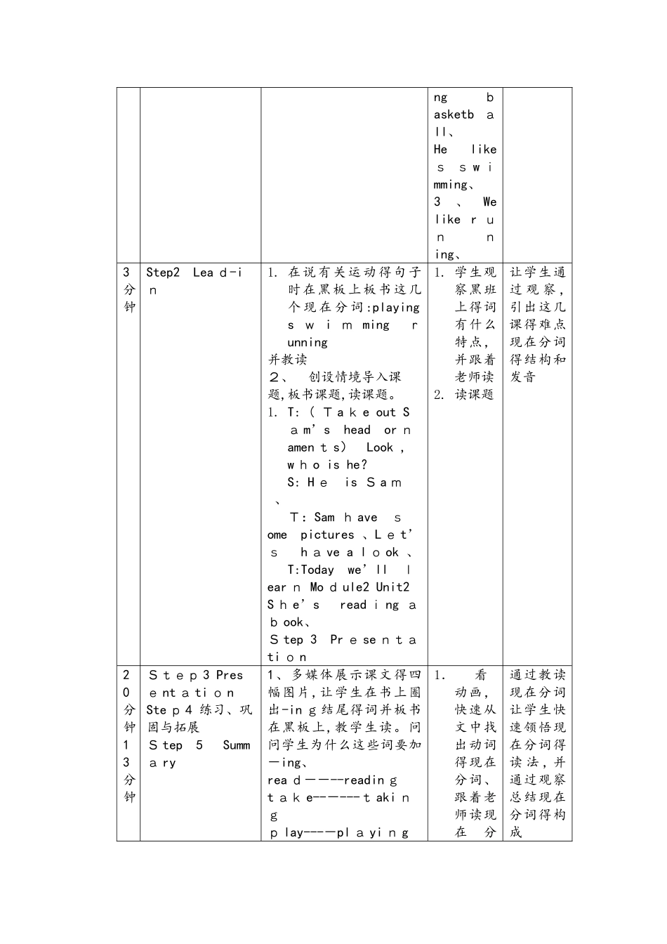 四年级上册英语教案Module2  Unit1　 外研社_第3页