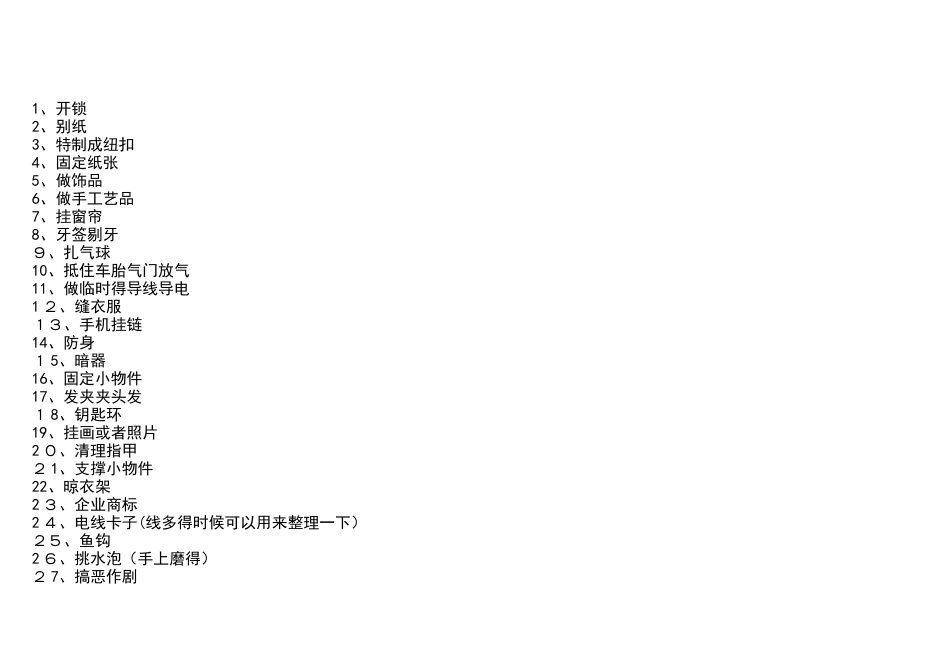 回形针的百种用途_第1页