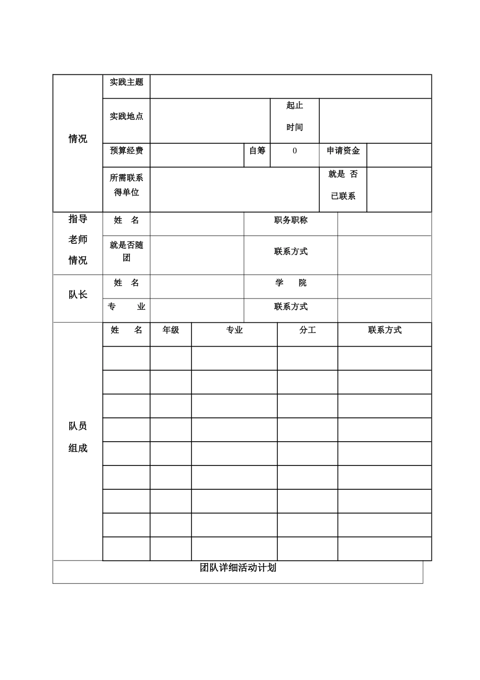 团队实践报名表_第2页
