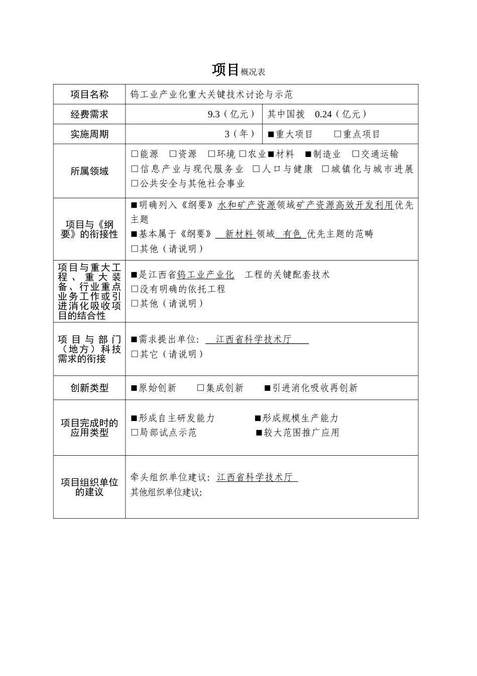 国钨综合最新家科技支撑计划项目可行性研究报告_第3页