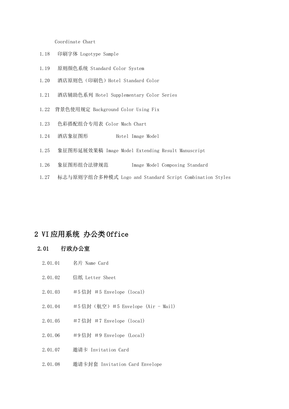 国际五星级酒店VI设计清单_第2页